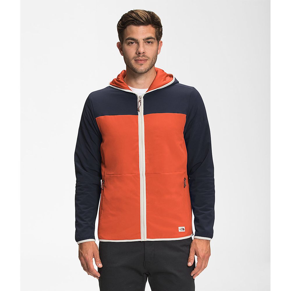 The North Face Fleece Jacket Mens Australia - The North Face Mountain Full Zip Hoodie Navy / White M